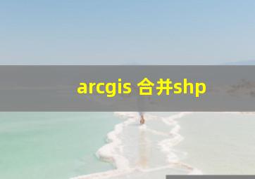 arcgis 合并shp